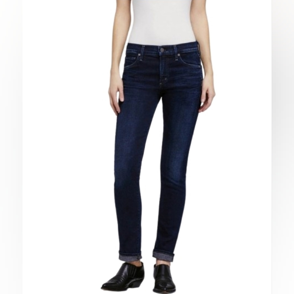 Citizens of Humanity Agnes Midrise Slim Straight Jean Size 31 Dark Wash 5 Pocket
